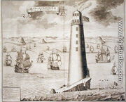 The Eddystone Lighthouse, engraved by Hendrick Hulsbergh, 1713 - Isaac Sailmaker