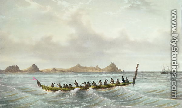 View of Cape Wangari, New Zealand, plate 49 from 
