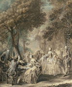 Parisians out for a Walk, 1760-1 - Gabriel De Saint Aubin