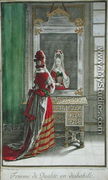 Lady looking in the mirror, published c.1688-90  - Jean Dieu de Saint-Jean