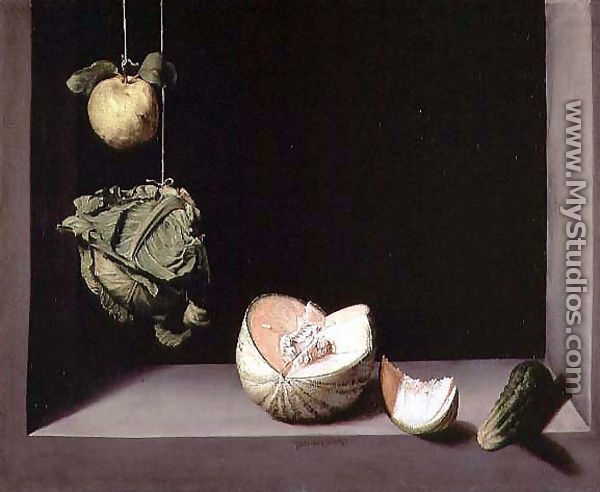 Quince, Cabbage, Melon and Cucumber, c.1602 - Juan Sanchez Cotan