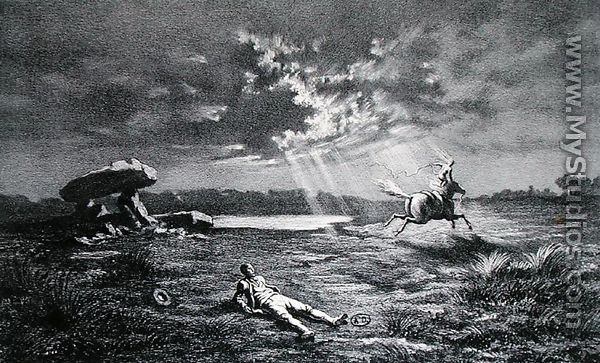 The Follet dEpnell, illustration for Legendes Rustiques by George Sand 1804-76 1858 - Baron Dudevant Jean Francois Maurice Sand