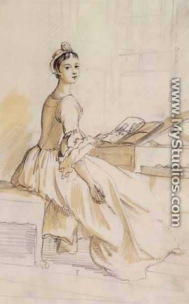 Portrait of a Lady at a Drawing Table - Paul Sandby