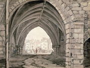 Part of Holyrood Abbey with a View of the Canongate - Paul Sandby