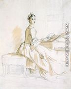 Portrait of a Lady at a Drawing Table 2 - Paul Sandby