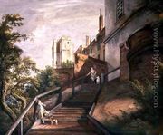 Part of the Hundred Steps and Winchester Tower, Windsor Castle - Paul Sandby