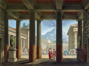 Entrance to the Amphitheatre, design for the opera LUltimo Giorno di Pompeii, 1827 - Alessandro Sanquirico