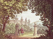 The Gardens of Windsor Castle, set design for the opera Anna Bolena, engraved by Ricordi  - Alessandro Sanquirico