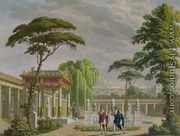 Gardens of the House of Diomede at Pompeii, decoration for the opera The Last Days of Pompeii by Giovanni Pacini 1796-1867, performed at La Scala, Milan, 1827 - Alessandro Sanquirico