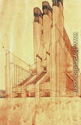 Study for a Building, 1913 - Antonio Sant'Elia