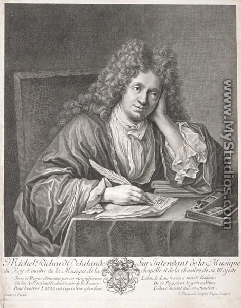 Michel Richard Delalande 1657-1726 engraved by Simon Thomassin 1655-1733 - Jean-Baptiste Santerre