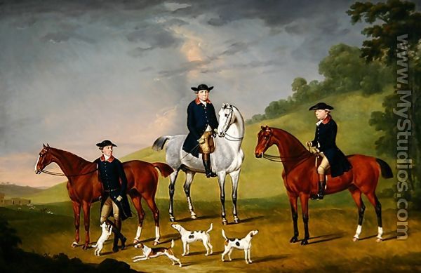 John Corbet, Sir Robert Leighton and John Kynaston with their Horses and Hounds, 1779 - Francis Sartorius