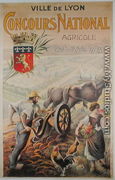 Poster advertising the national agriculture exhibition in Lyon, 1905  - G. Sauvage