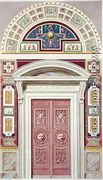 Doorway to the Raphael Loggia at the Vatican, from Delle Loggie di Rafaele nel Vaticano, engraved by Giovanni Ottaviani c.1735-1808, published c.1772-77 - (after) Savorelli, G. & Camporesi, P.