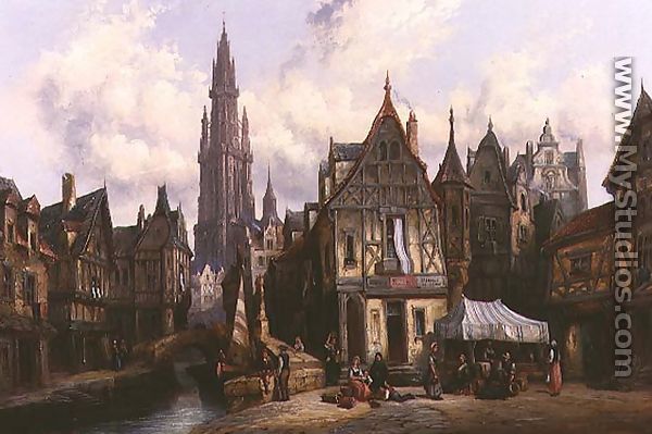 Quai de Baines, Antwerp, 1880 - Henry Thomas Schafer