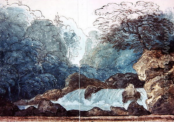 Waterfall in a Wood, set design for a production of Undine - Karl Friedrich Schinkel