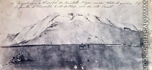 View of the Troy excavations seen from the West - Heinrich Schliemann