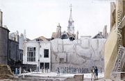 Demolition of Saddlers Hall, Cheapside, City of London, 1821 - Robert Blemell Schnebbelie