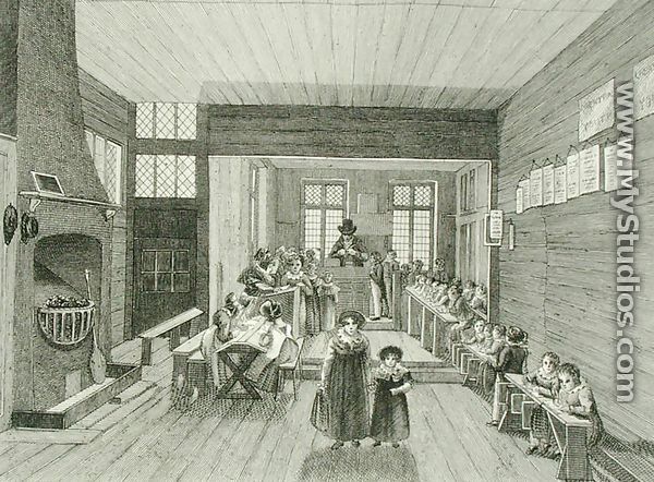 Interior View of the School connected with John Bunyan