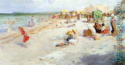 A Busy Beach in Summer - Alois Hans Schram