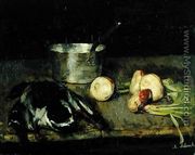 Still life with casserole and wild duck, 1885 - Carl Schuch