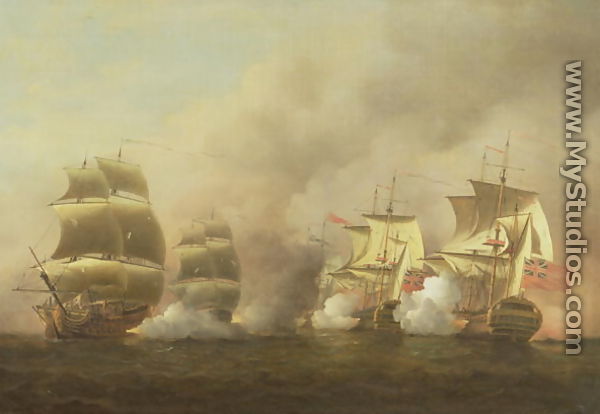 Action Off the Cape of Good Hope, March 9th, 1757 - Samuel Scott