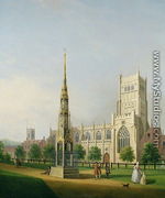 A View of Bristol High Cross and Cathedral, c.1750 - Samuel Scott