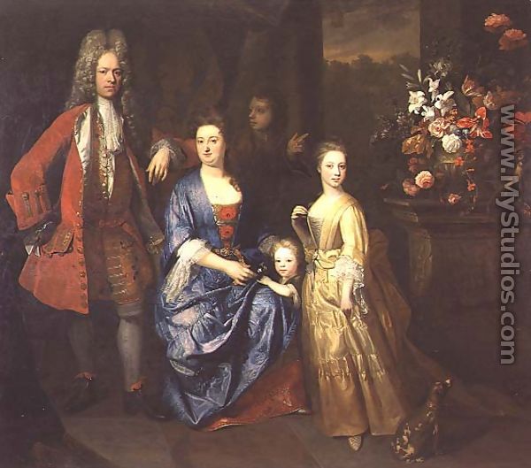 Colonel Andrew Bissett and his family, 1708 - Enoch Seeman