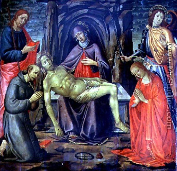 Pieta and Saints - Jacopo Del Sellaio