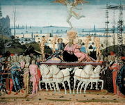 Triumph of Love, inspired by Triumphs by Petrarch 1304-74 - Jacopo Del Sellaio