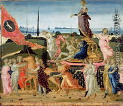 Triumph of Chastity, inspired by Triumphs by Petrarch 1304-74 - Jacopo Del Sellaio