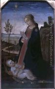 Madonna and Child in a Landscape - Jacopo Del Sellaio