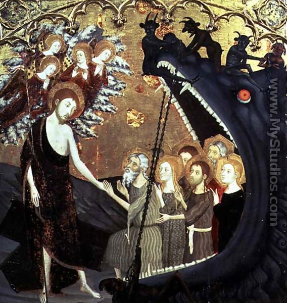 Panel of the Descent into Limbo, from the altarpiece of the convent of Santo Sepulchro, Zaragoza  - Jaume Serra