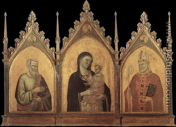 Madonna and Child with Sts Matthew and Nicholas 1328 - Bernardo Daddi