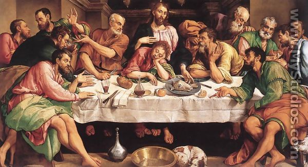 The Last Supper 1542 - Jacopo Bassano (Jacopo da Ponte)