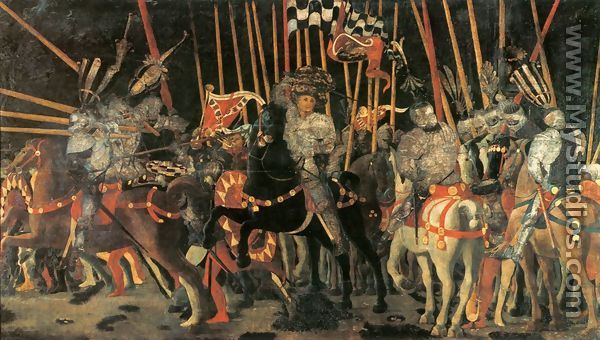 Micheletto da Cotignola Engages in Battle 1450s - Paolo Uccello