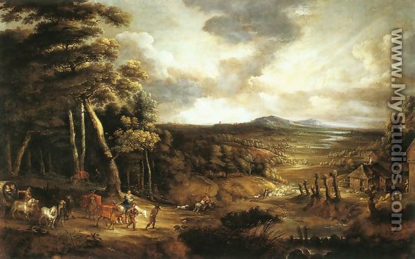 Landscape with the Flight into Egypt 1654 - Lucas Van Uden