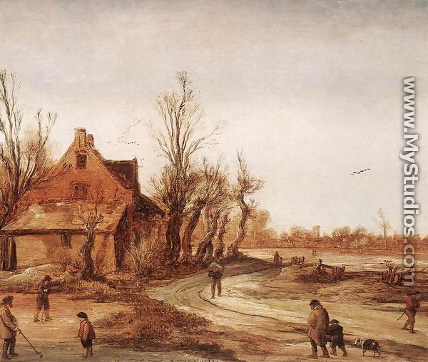 Winter Landscape 1623 - Esaias Van De Velde