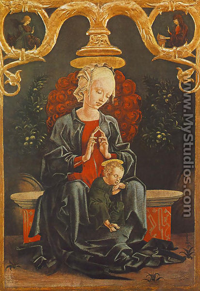 Madonna and Child in a Garden 1452 - Cosme Tura