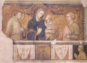 Madonna With St Francis And St John The Evangelist - Pietro Lorenzetti