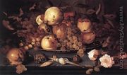 Still Life With Dish Of Fruit - Balthasar Van Der Ast