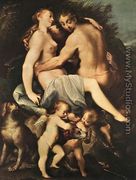 Adonis Led By Cupids To Venus Detail - Francesco Albani