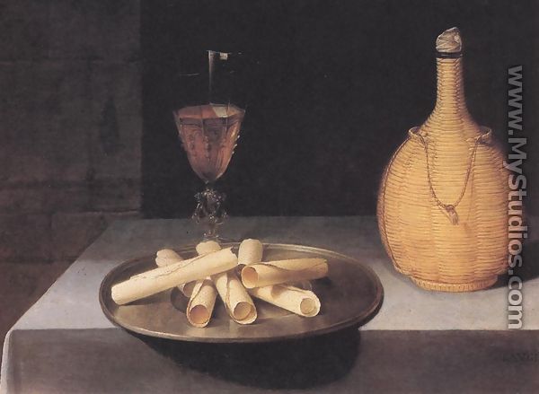 Le Dessert De Gaufrettes 1630s - Lubin Baugin