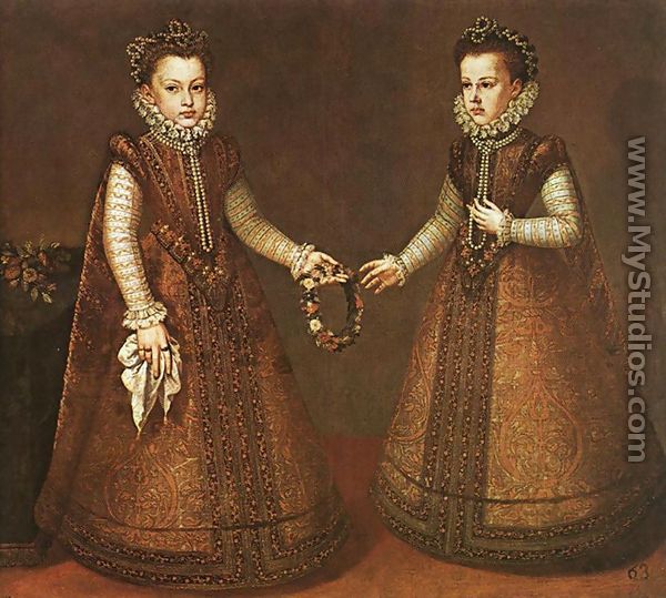 Infantas Isabel Clara Eugenia and Catalina Micaela c. 1571 - Alonso Sanchez Coello