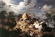 Horses and Oxen Attacked by Wolves - Roelandt Jacobsz Savery