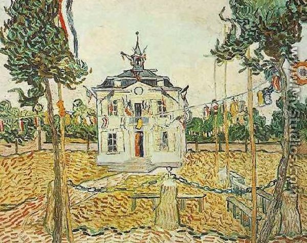 Auvers Town Hall On July 14 1890 - Vincent Van Gogh