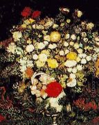 Chrysanthemums And Wild Flowers In A Vase - Vincent Van Gogh