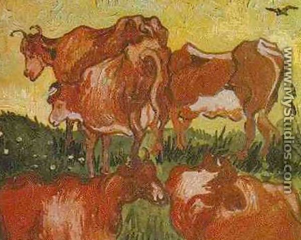 Cows (after Jordaens) - Vincent Van Gogh