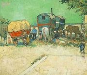 Encampment Of Gypsies With Caravans - Vincent Van Gogh