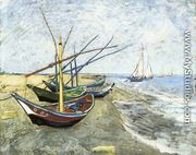 Fishing Boats On The Beach At Saintes Maries - Vincent Van Gogh